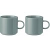 Stelton Šálka na kávu 200 ml, sada 2 ks, prašne zelená, kamenina