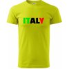 Italy Nápis - Klasické pánske tričko vyššej gramáže - S ( Limetková )
