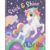 SKICÁR OMAĽOVÁNKA JEDNOROŽCE UNICORN TRBLIETAVÉ FÓLIE + NÁLEPKY S TETOVANÍM