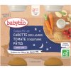 BABYBIO Večerné menu mrkva a paradajky s cestovinami (2x 200 g)