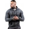 GymBeam Mikina Zipper Hoodie Grey Black