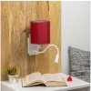 Brilagi | Brilagi-LED Nástenná lampa NUBILA 1xE27/25W/230V+LED/3W biela/pompej. červená | BG1559L