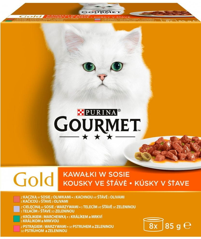 Gourmet Gold kúsky v šťave so zeleninou 96 x 85 g