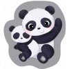 Detexpol Tvarovaný mikroplyšový vankúš Panda Polyester 35x30
