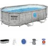 Bazén Bestway® Power Steel™, Vista Series, 56714, kartušová filtrácia, rebrík, plachta, dávkovač, 42