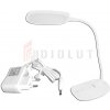 Stolná lampa 48-LED 6W, dotykové ovládanie, 3 farby svetla 2700K / 4000K / 7000K, biela.