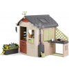 Domček s kvetináčom pri zadnom vchode Mud Cooking House Life Smoby s pracovným pultom rozšíriteľný s UV filtrom od 24 mes