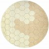 Okrovožltý prateľný ručne tkaný bavlnený okrúhly koberec ø 140 cm Honeycomb Golden – Lorena Canals