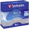 1x5 Verbatim BD-R Blu-Ray 50GB 6x Speed, biela modra Jewel Case