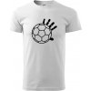 Hádzaná lopta ruka - Klasické pánske tričko vyššej gramáže - XL ( Biela )