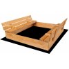 Ourbaby® borovicové impregnované s lavičkami 120x120x20 cm