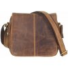 Kožená kabelka Greenburry 1724-25 hnedá