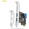AXAGON PCEU-232RS, PCIe radič, 2+2x USB 5Gbps port, SATA napájanie, Renesas PD720201, SP & LP