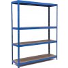 Policový regál Trestles RH 1800x1200x500, nosnosť 1400 kg, 4 police Farba: modrá