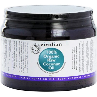 Viridian 100% Organický kokosový olej 500g