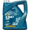 MANNOL Motorový olej 7203 4-Takt Agro SAE 30 - 4L (Vysokokvalitný minerálny motorový olej pre moderné malé 4-taktné motory záhradnej techniky)