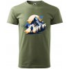 Handel Tričko - Volanie hôr Farba: khaki, Veľkosť: 3XL, Strih oblečenia: pánsky