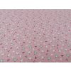 Bavlnená látka MIOU ružové vtáčiky šírka 150 cm