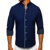 Bolf pánska elegantná košeľa s dlhými rukávmi 17724 tmavomodrá