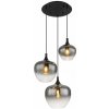GLOBO 15548-3H MAXY závesné svietidlo D480mm 3xE27 matná čierna, dymová