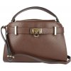 TALIANSKE Dámska malá kožená kabelka crossbody Talianska Luciana hnedá