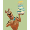 ZUTY Maľovanie podľa čísel - SCOOBY S NARODENINOVOU TORTOU (SCOOBY DOO) Rámovanie: bez rámu a bez vypnutia plátna, Rozmer: 40x50 cm