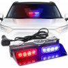 Majaky do auta ako vystrazne svetlo 16 LED (32W) - multifarebné 18cm x 2ks s prísavkami