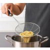 Kuchynská štrbinová nerezová naberačka (Sitko na smaženie, vyberanie pirohov, hranoliek, cestovín a zeleniny)
