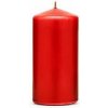 Sviečka matná červená 12 x 6 cm - 1 ks
