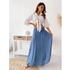 Fashionweek Dlhá maxi letná sukňa zo vzdušného materiálu MF266 Farba: Jeans, Veľkosť: Universal