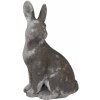 Clayre & Eef Šedá antik cementová dekorácia králik - 15*10*23 cm - Clayre & Eef