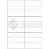 Labelea Samolepiace etikety 105x32 mm biele papierové, na hárku A4, pre laserovú a atramentovú tlač, Farba etikiet Biela, Počet hárkov v balení 100 EPY105032W018S