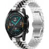 Huawei Watch GT 42mm / GT2 46mm Five Bull nerezový remienok, strieborno-čierny