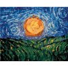 ZUTY Maľovanie podľa čísel SLNKO NA OBLOHE PODĽA VAN GOGHA Rámovanie vypnuté plátno na rám Rozmer 80x100 cm