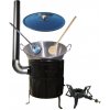 Goulash Cauldron kotol na guláš a zabíjačku nerez 60 L (1,2 mm), Goulash Cauldron kotlina 53 cm KOV, Goulash Cauldron pokrievka 57 cm SMALT, KEMPER plynový horák liatina (varič) 7 kW PB, vareška 60 cm