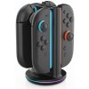 NONAME iPega SW2051 Nabíjecí Stanice s RGB pro JoyCon Ovladače Nintendo Switch 2 Black 6974363712464