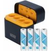 Newell sada štvorkanálovej nabíjačky a 4 nabíjateľných lítium-iónových batérií typu AA – 2200 mAh