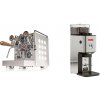 Rocket Espresso Appartamento, white, walnut + Lelit William PL72-P