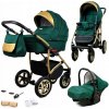 Detský kočík 3v1 BabyLux GoldLux ALU (vanička, športová sedačka, autosedačka)