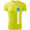 Rescue - pre záchranárov - Pánske tričko Fantasy športové - L ( Neonová žltá )