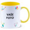 HRNČEK S FOTKOU FAREBNÝ RÁMIK PÁRTY 350 ML FOTOPOŠTA Farba: ŽLTÝ
