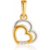 Briliantový prívesok Dve srdcia