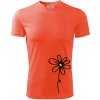 Kopretina - dole na výšku - Pánske tričko Fantasy športové - XL ( Neónová oranžová )