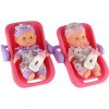 Teddies Panenka miminko - 22 cm - v nosítku / autosedačce s lahvičkou