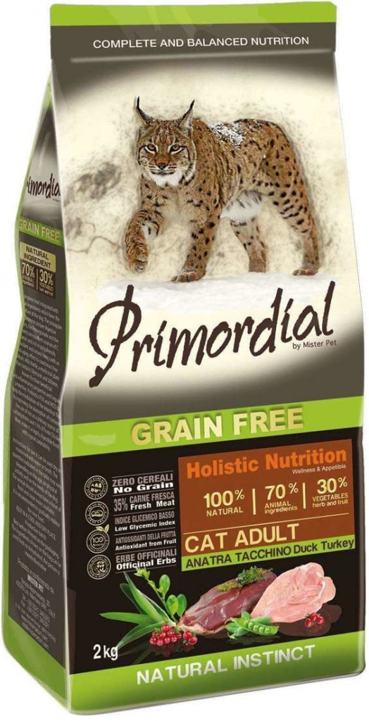 Primordial GF Cat Adult Duck & Turkey 2 kg