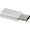 XQISIT Adaptér USB-C na Micro USB – Strieborná
