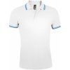SOĽS Pasadena Pánske polo triko SL00577 White / Aqua XL
