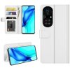 Peňaženkové kožené puzdro HORIZONTAL na Huawei P50 Pro – Biela