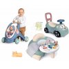 Set didaktické chodítko a kočík s kreslom Baby Walker 3v1 + Baby Doll Little Smoby a odrážadlo s 30 cm bábikou