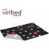 Vetbed / Drybed Grafitové srdce a packy DELUXE , 75 x 50 cm